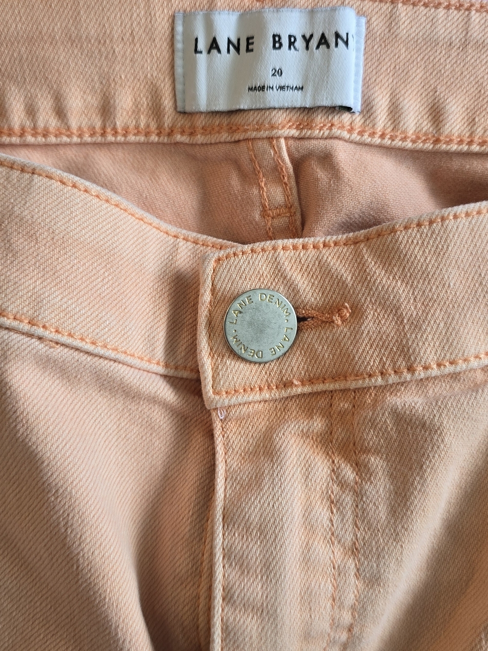 Lane Bryant Peach High-Rise Wide Leg Jeans